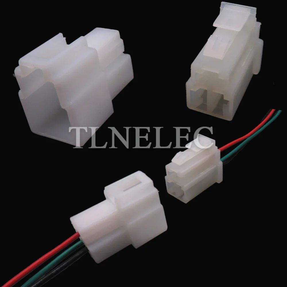 3 Pin Way Car High Current Unsealed Connector with Wires Automobile Wire Harness Sockets 6070-3481 6070-3471