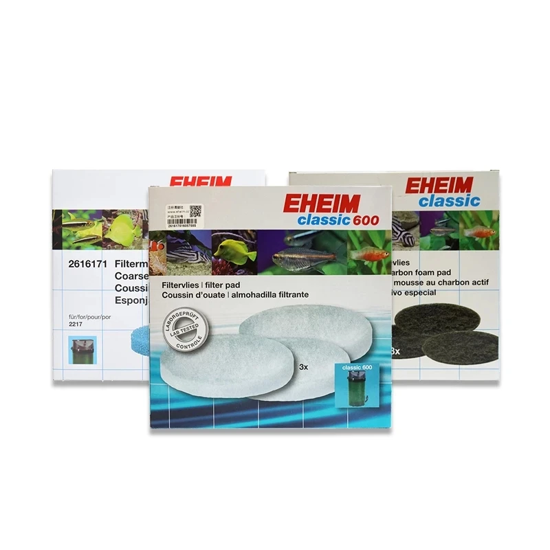 EHEIM Original Filter Pads for Classic 600 2217 Fine pad Coarse Foam Carbon wool White Blue Black Filter Cotton Filter Media