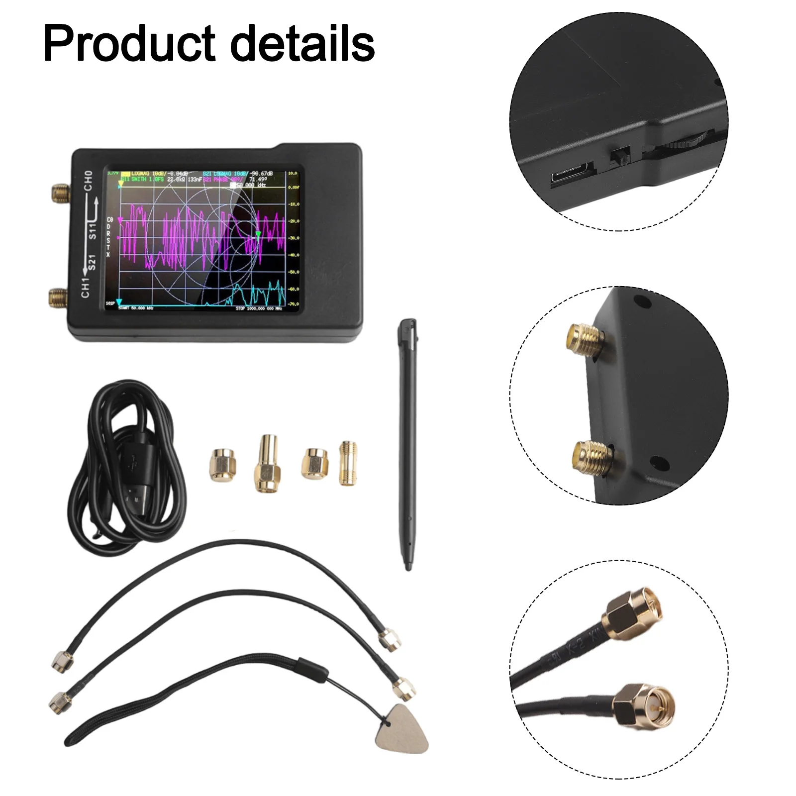 

Antenna Analyzer Updated Version Features a Large LCD Display Measures Frequencies from 10KHz to 1 5GHz Perfect for Radio Lovers