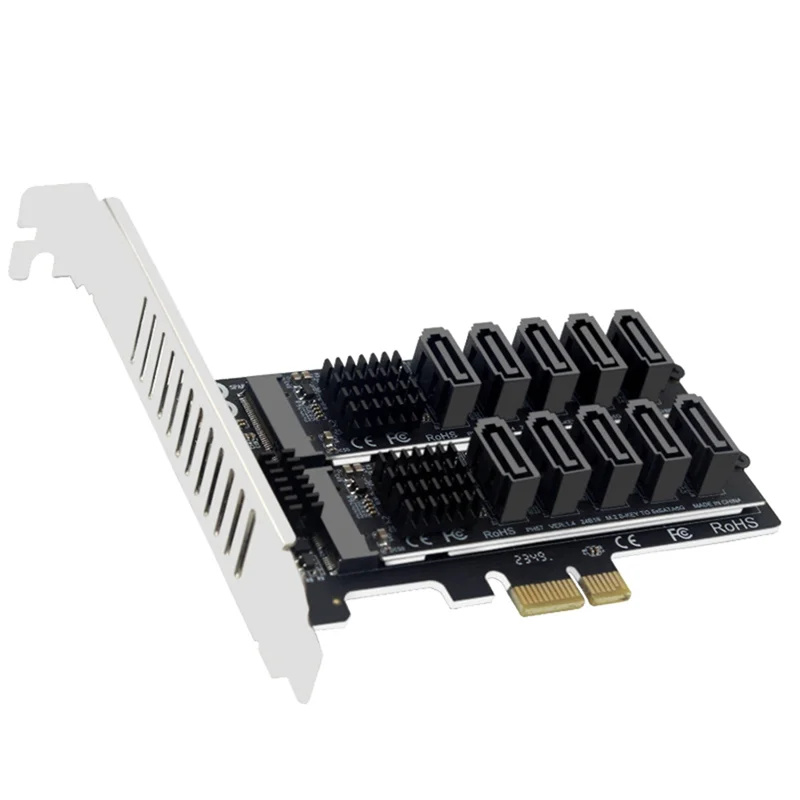 

ГВ-М. 2 Расширенная карта SATA M. 2 SSD с поддержкой 2230/42 60/80 м. 2 карты адаптера SATA-Pcie для Pcie X1/X4/X8/X16 Dual-Disk Array C
