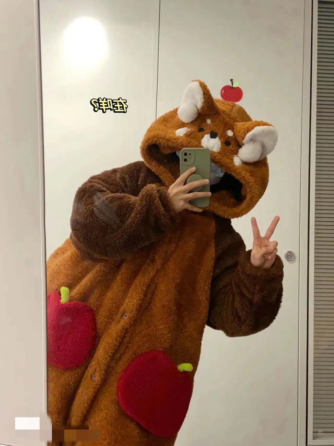 

Thiened Coral Fce Pajamas Women's Winter Home Clothes Set Cartoon Cute Panda Design Long Sve Mid-length Dr