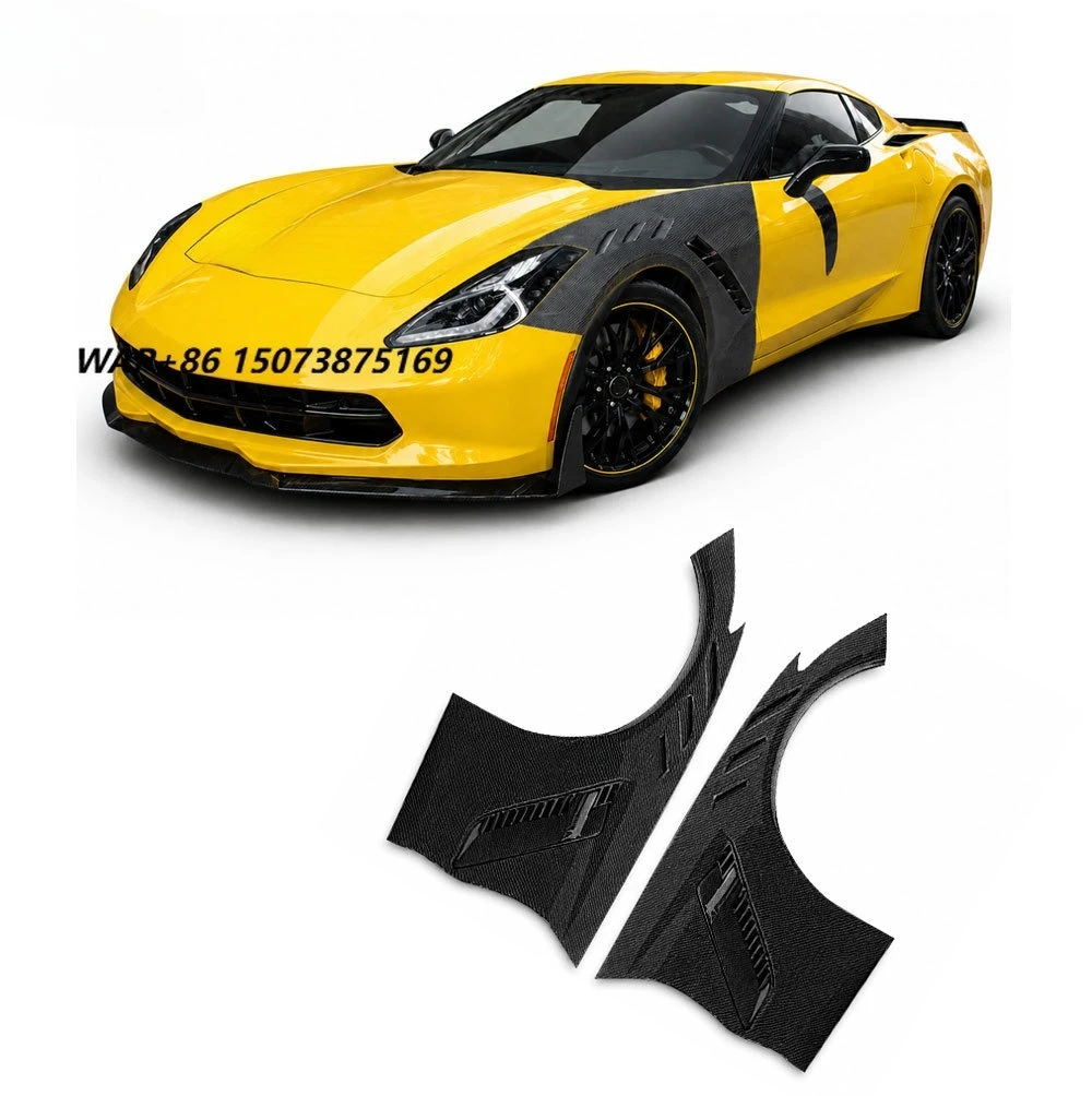 Perfect Quality Automotive Parts Carbon Fiber Fender Suitable for  Corvette C7/Z51 Front Wide Fender Mudguard 2013-2019
