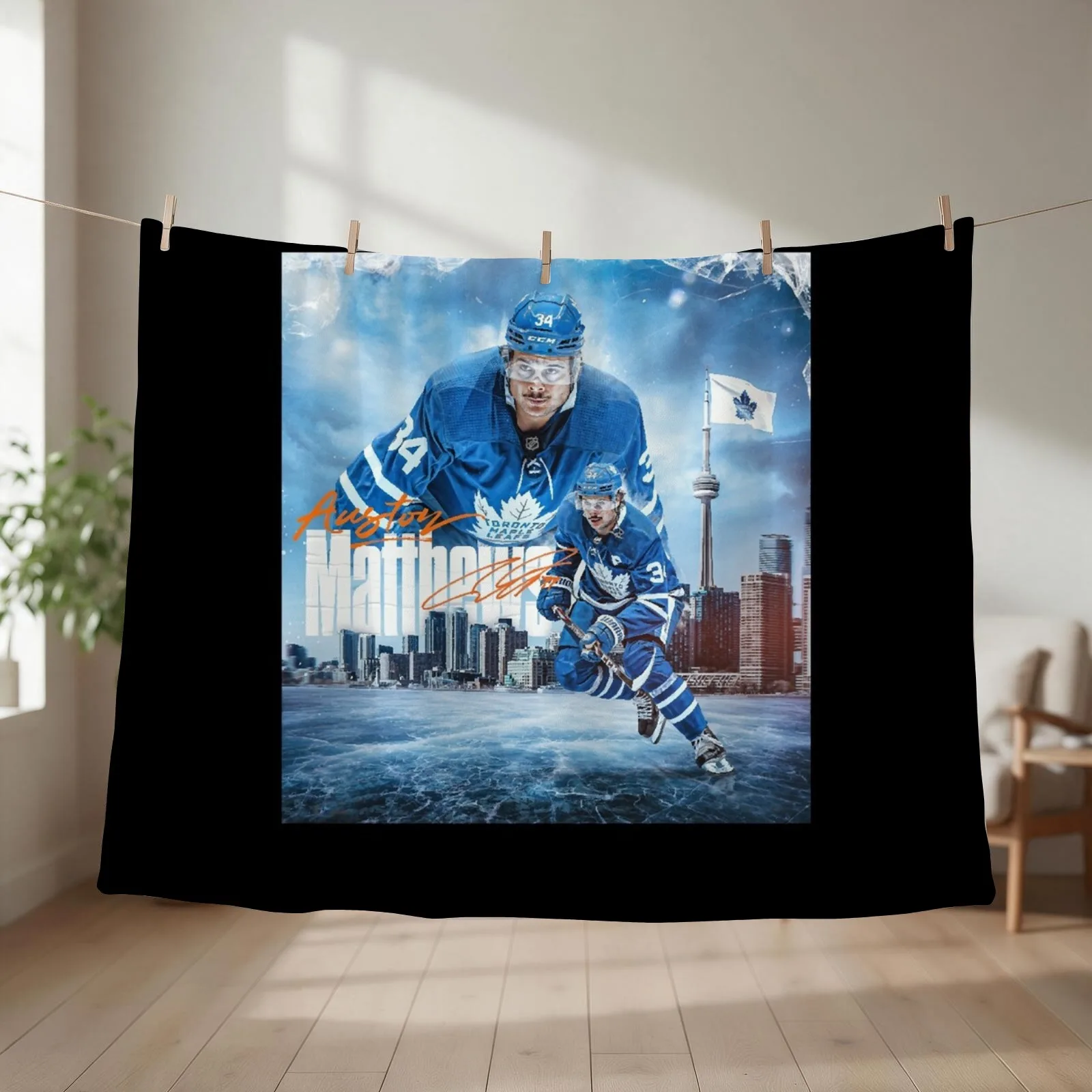 Auston Matthews Throw Blanket couch cozy soft plush fuzzy picnic outdoor blanket