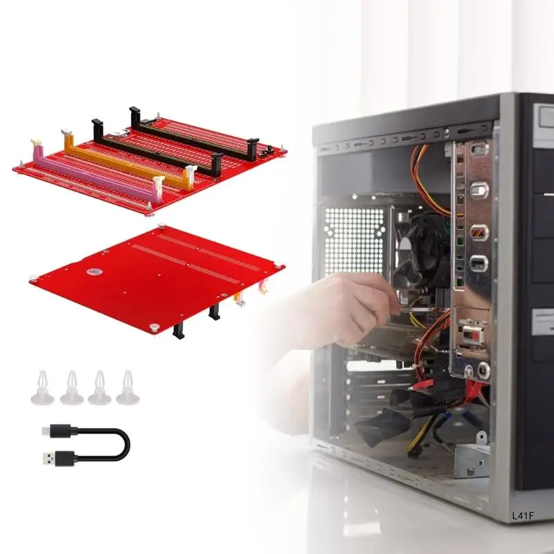 Tarjeta prueba memoria portátil DDR3/4/5 RDIMM/UDIMM herramienta prueba memoria con luz LED