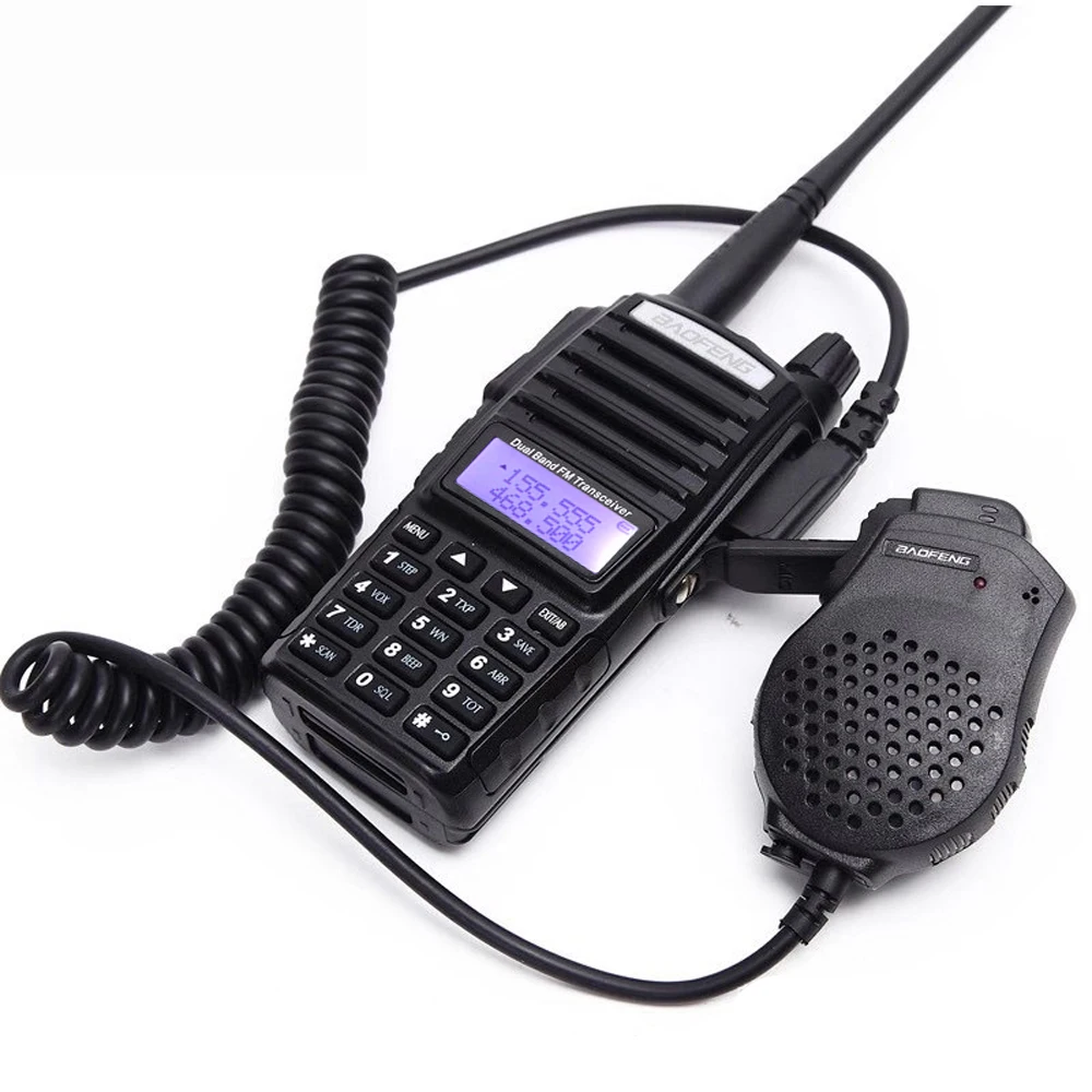 BaoFeng UV-82 Dual PTT K Plug Speaker Mic Microphone For Baofeng BF UV82 UV-82Plus EU82X Walkie Talkie Two Way Radio
