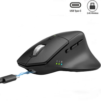 Vertical Mouse Multi-Device,BT5.0 & 2.4G Wireless Mouse with Silent Click for Laptop, MacBook, PC