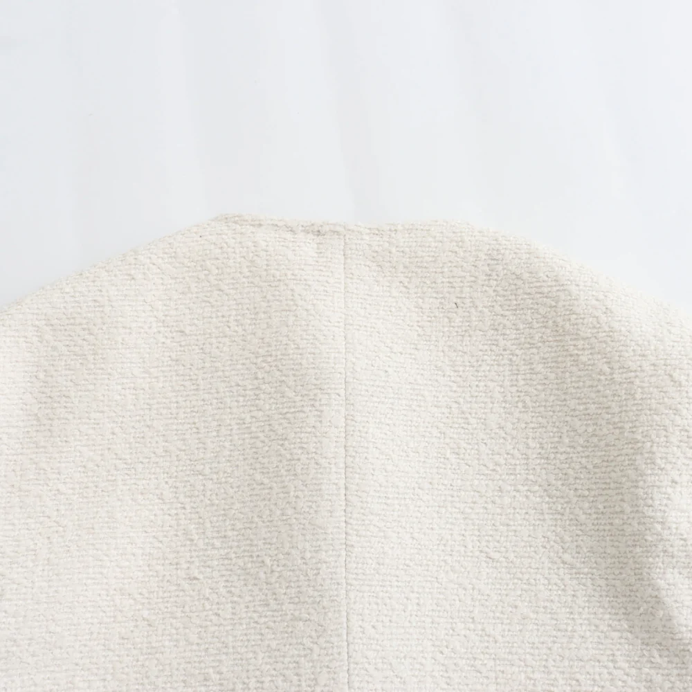 المرأة الملمس فضفاض أعلى جولة الرقبة طويلة الأكمام زر جيب الخريف / الشتاء نمط جديد معطف أنيق