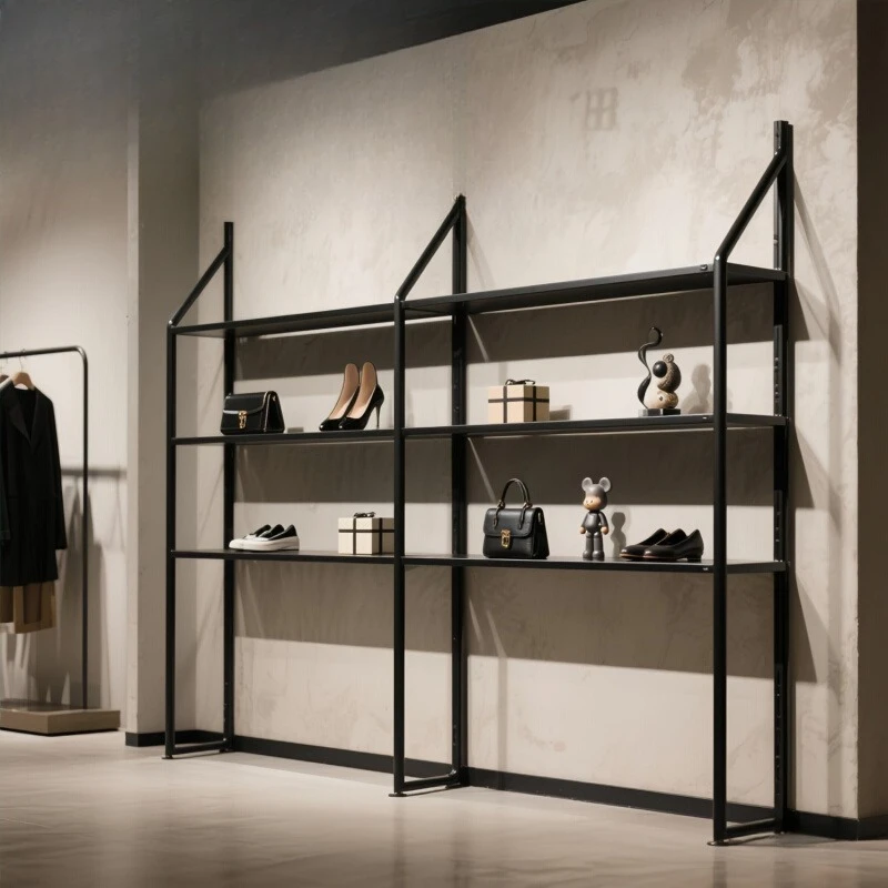 

Shopping mall window multi-layer shoe and bag display rack creative floor-to-ceiling shoe store shelf clothing store shoe