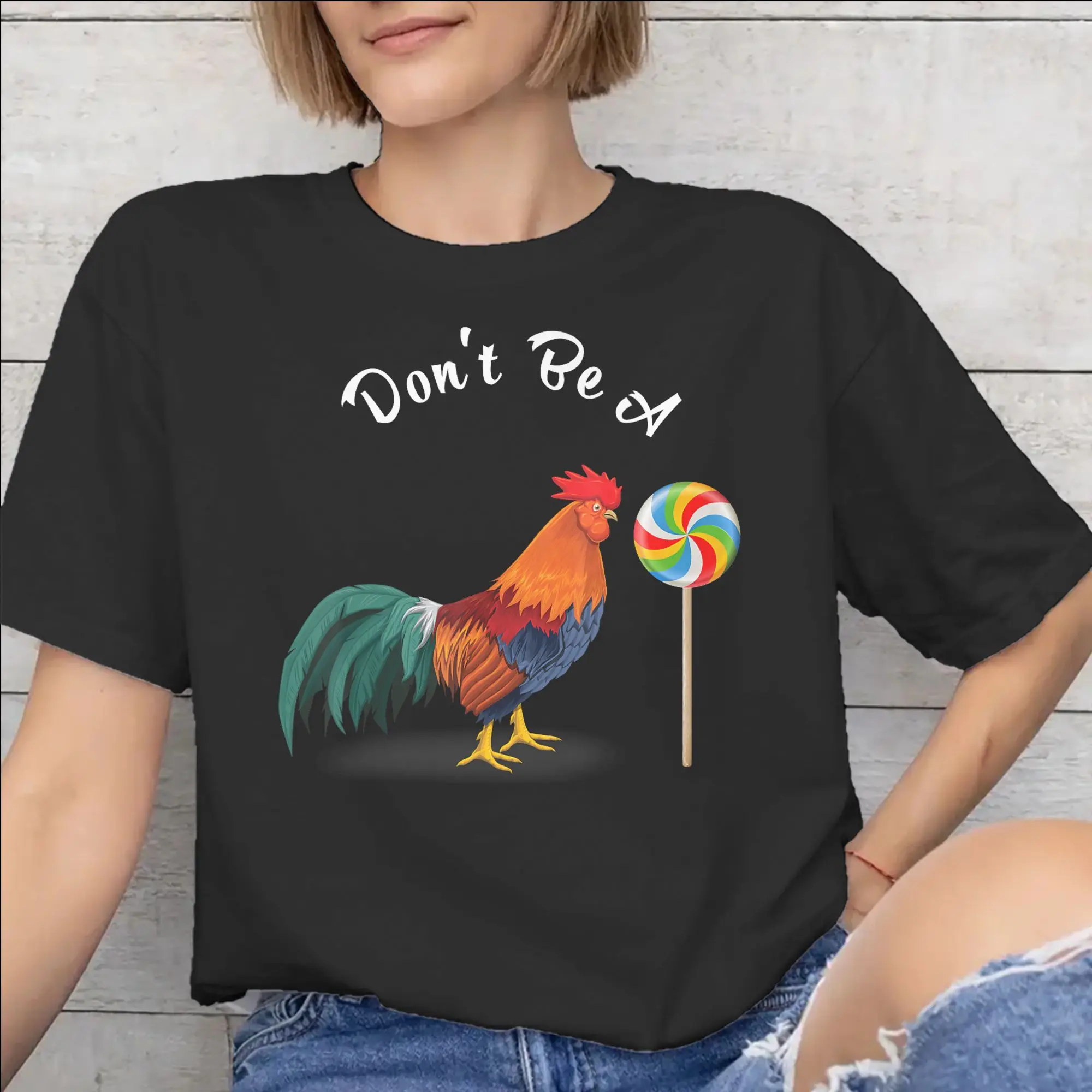 Don't Be A Sucker Funny Chicken Meme Tee Shirt for Men Women Gift Idea T Shirts  Cotton Clothes