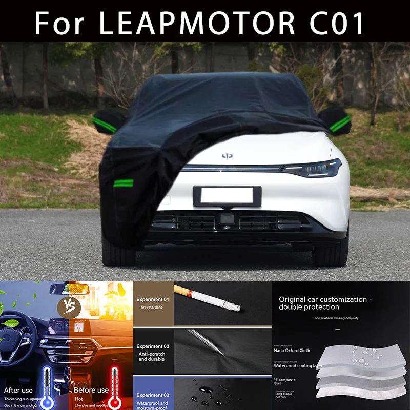 

For LEAPMOTOR C01 Outdoor Protection Full Car Covers Snow Cover Sunshade Waterproof Dustproof Exterior Car accessories