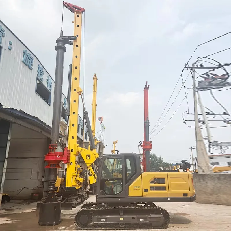 For Hard Rock Mining Rotary Drilling Rig Small Drill Rig Mini Borehole Machine 27m Depth 60kN Torque for Foundation Use