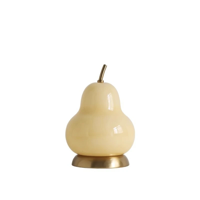 

Medieval French cream pear bedroom bedside study charging touch portable atmosphere small night desk lamp