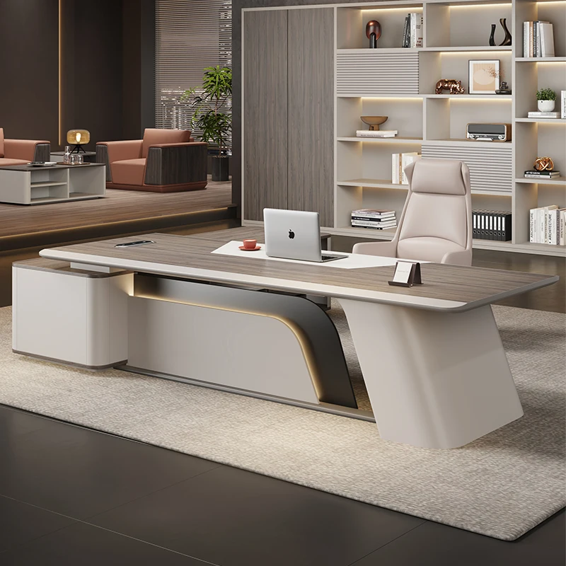 

Luxury Office Home Furniture Design Manager Executive Desk Drawer Storage Asthetic Computer Office Desk Luxury Bedroom