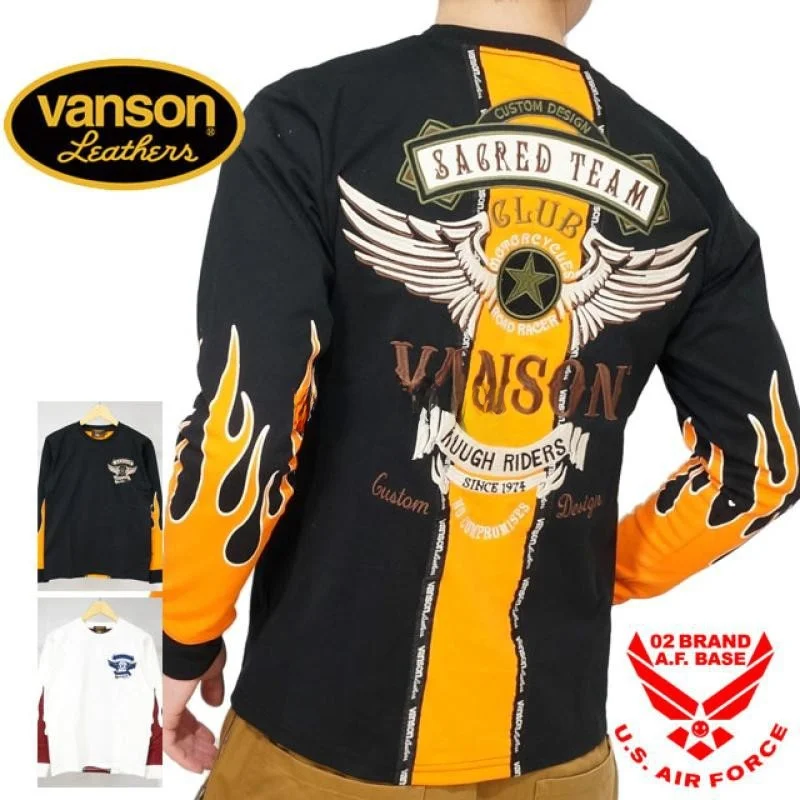 

Heavy Embroidery Wings Flame HOTROD Motorcycle round Ne Pure Cotton Long Sve T-irt Tee Casual Sle for All Seasons