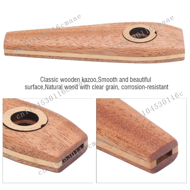 Flute Wood Kazoo Flute Wooden Harmonica Guitar Accompaniment Diaphragm Mouth Music Wind Instrument Wood  Wooden