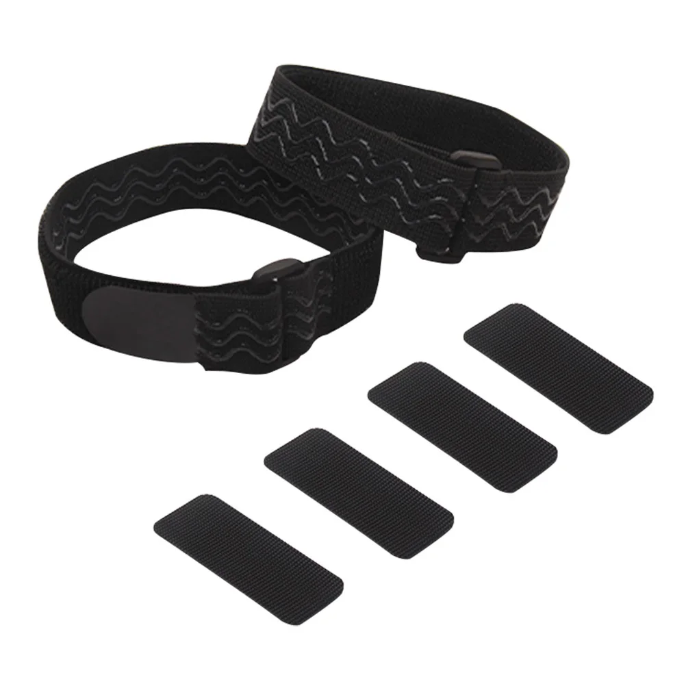 

1 Set Black Anti-Slipping Elastic Boot Straps Adjustable Self-Adhesive Bands Binding High Boot Accessories Invisible Wrinkle