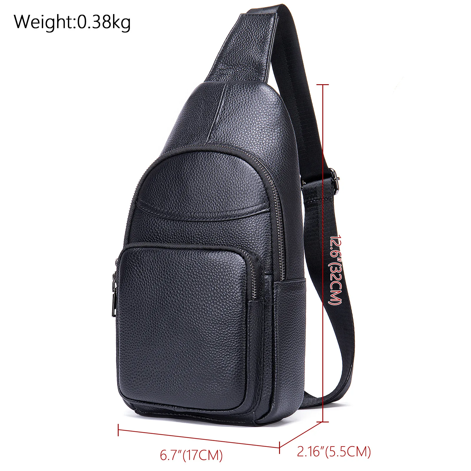 

Cowhide Leather Chest Sling Bag Men Shoulder Bag Handbags Black Crossbody Bags for Men Designer Travel Daily Pack 2026 My Orders