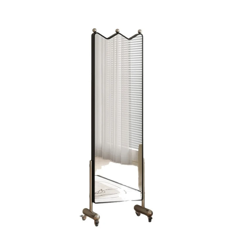 

Movable mirror Full-length mirror Floor-to-ceiling household magazine shelf Book newspaper shelf Rotating full-length mirror