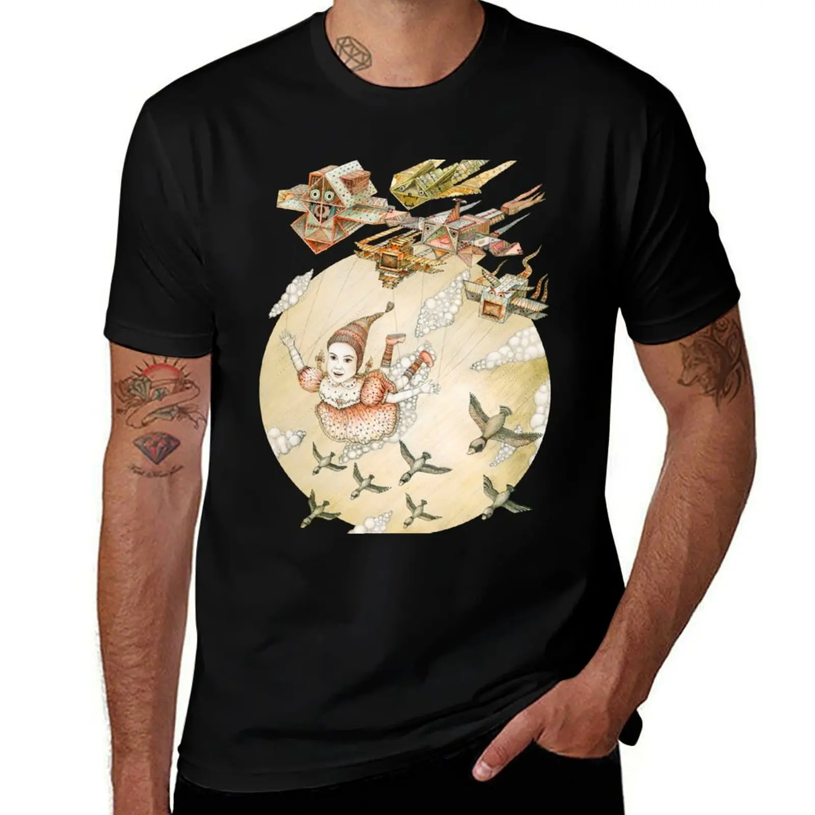kite girl fly T-Shirt t shirts for man graphic vintage T-Shirt