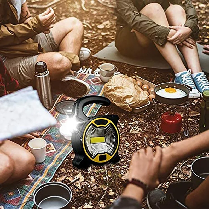 SEWS-Lámpara de trabajo portátil, linterna LED, foco de emergencia impermeable, reflector recargable para senderismo al aire libre, Camping