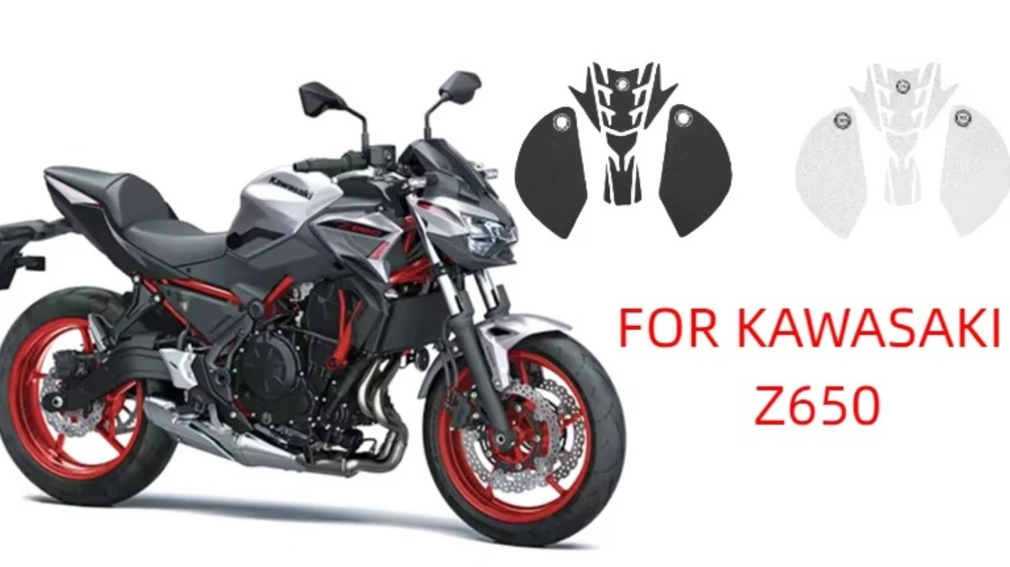 

For Kawasaki motorcycle z650 Z 650 tank pad protector sticker decal tank traction pad side models gas knee grips