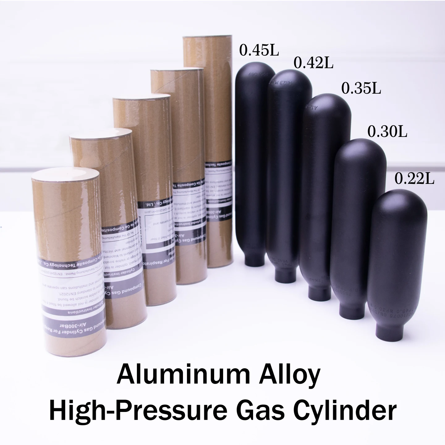 

Алюминиевый газовый баллон высокого давления для дайвинга, объемом 0,22 л, 0,3 л, 0,36 л, 0,42 л, 0,45 л, спецификация резьбы: M18 * 1.5