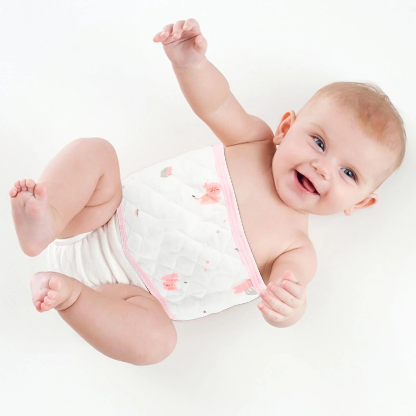 

3 шт., детский пояс для пупка, мягкий хлопковый пояс с принтом для новорожденных, теплый пояс для защиты живота, подарок