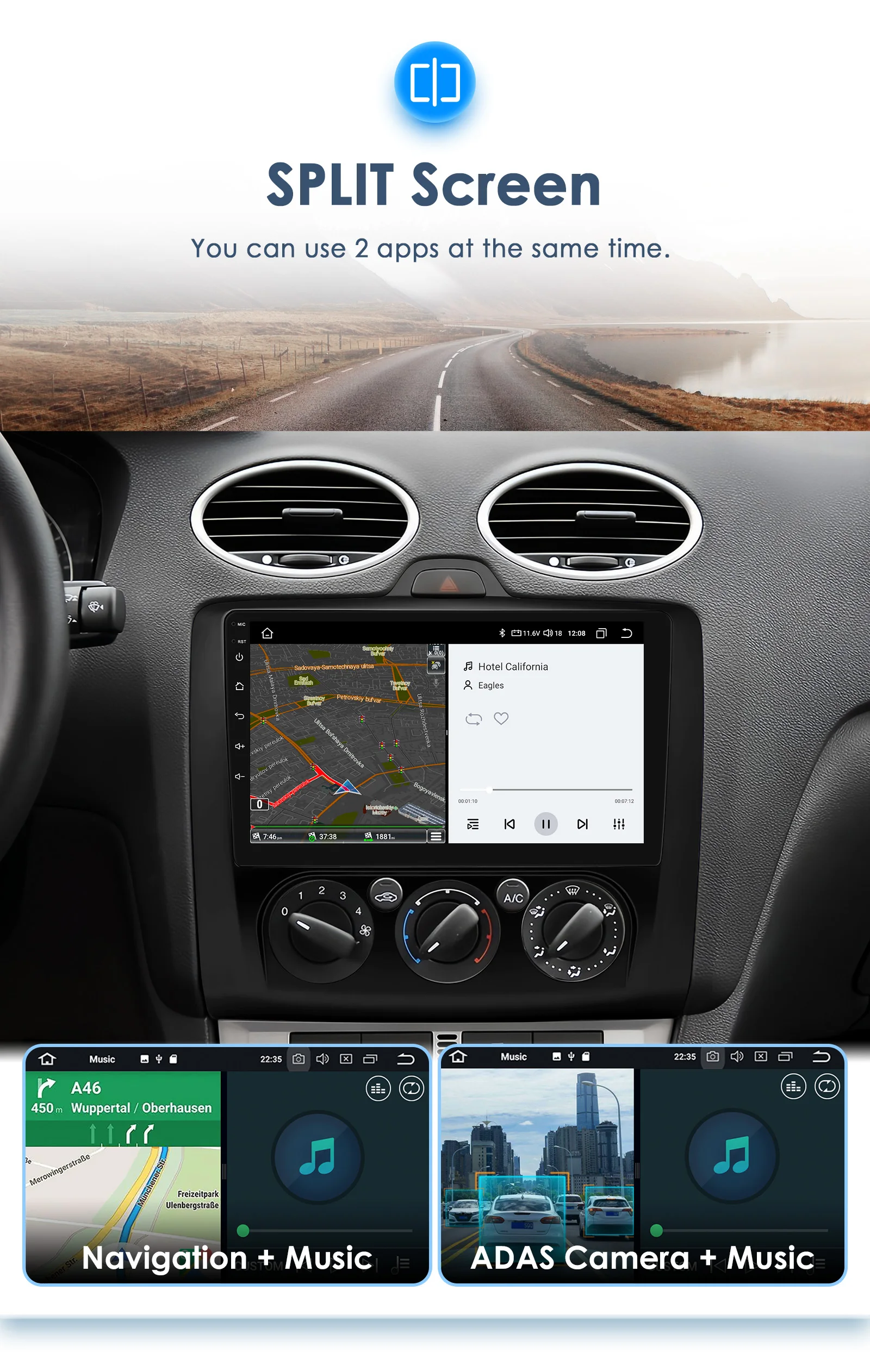 9 "Android 13 Auto radio GPS Stereo Für Ford Focus EXI ZU 2004-2011 Multimedia-player 4G Autoradio DSP Carplay 2din SWC Kopf Einheit – Detail 25
