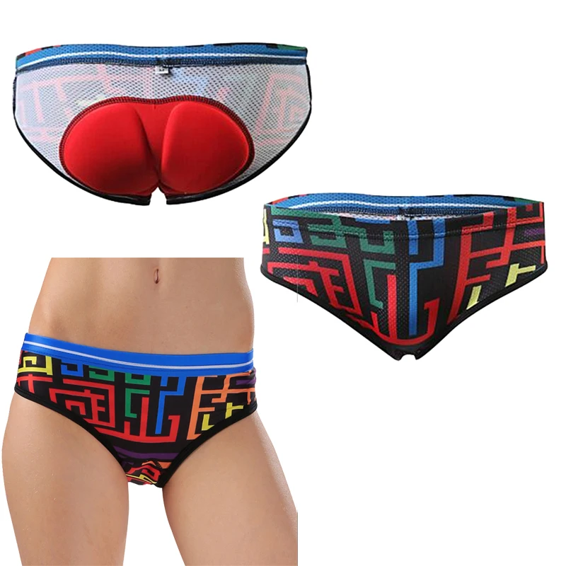 

Women's Cycling Shorts with Triangular Silicone Pads Moisture-wicking, Quick-dry Spandex-Blend Cycling Shorts Buttock Protection