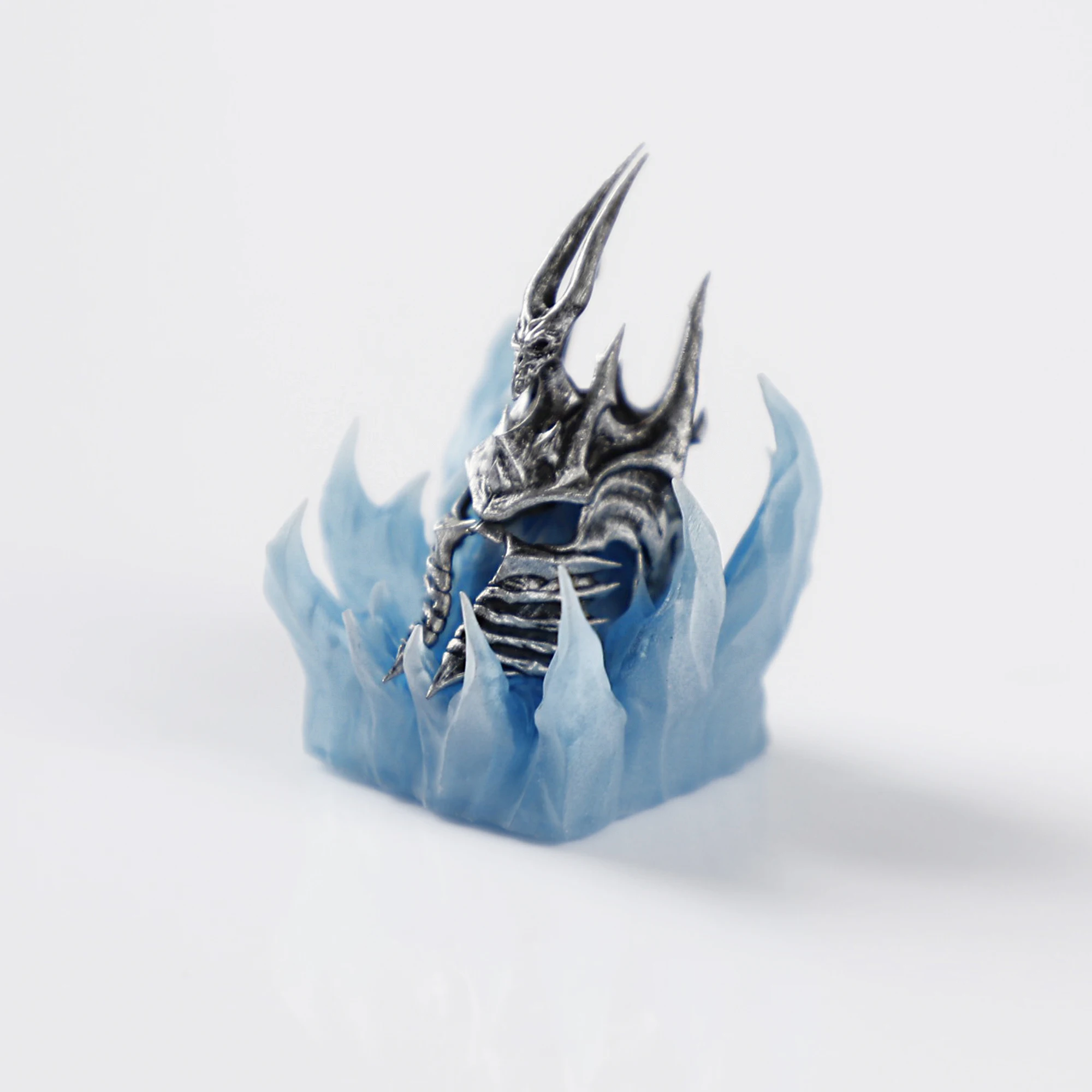 YMDK Lich King Helmet Personalized Keycaps Resin Translucent Cool Keycap Creative Custom Key Caps for MX Mechanical Keyboard