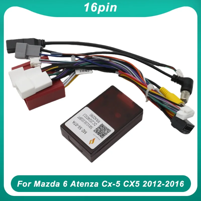 For Mazda CX5 CX-5 CX 5 2012-2015 Android Car Radio Canbus Box Decoder Wiring Harness Adapter Power Cable MZ-SS-07A