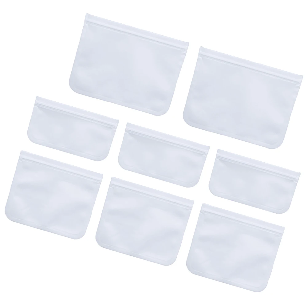 

8pcs Sealed Bags for Refrigerator Fresh Keeping Storage Washable Tear Resistant Leak Proof Reusable Foldable Kitchen Fruit