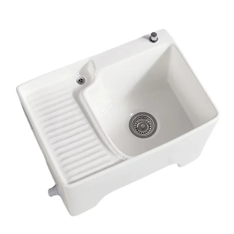 

with Washboard Mop Pool Laundry Tub Integrated Ceramic Home Balcony Mop Basin Mop Sink