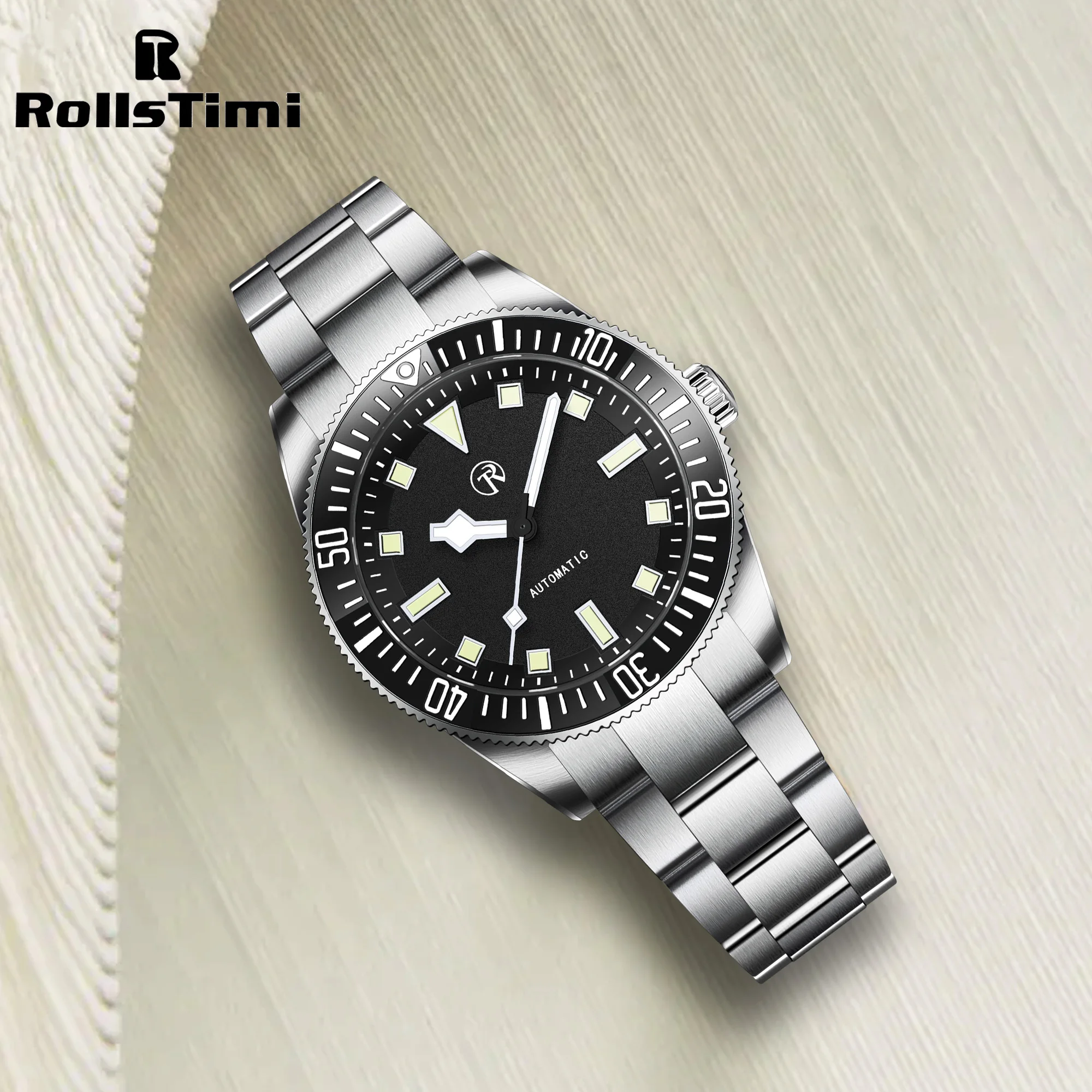 

2025 New RollsTimi Mens Watches Luxury Mechanical Wristwatches AR Sapphire Mirror Automatic Watch For Men Sports Shock Resistant