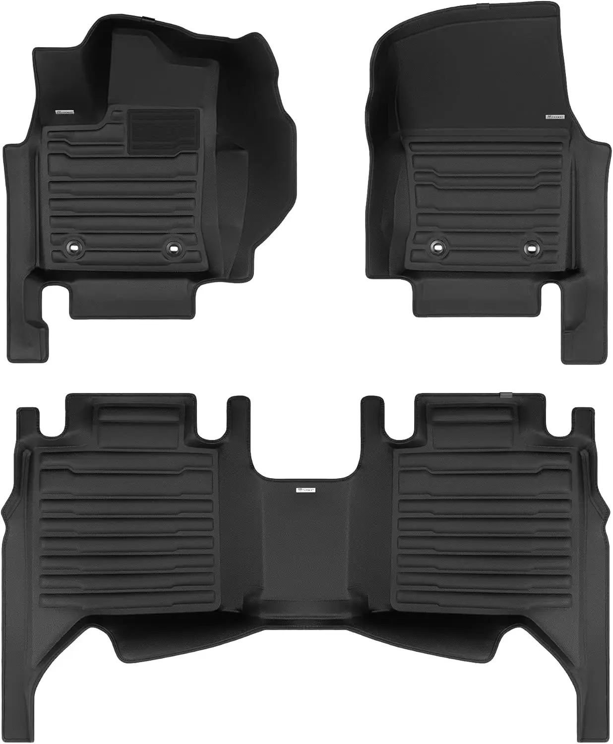 Custom Car Mats for Toyota Tundra CrewMax 2022 - 2026, Rubber, All - Weather, Maximum Coverage, 1st & 2nd Rows