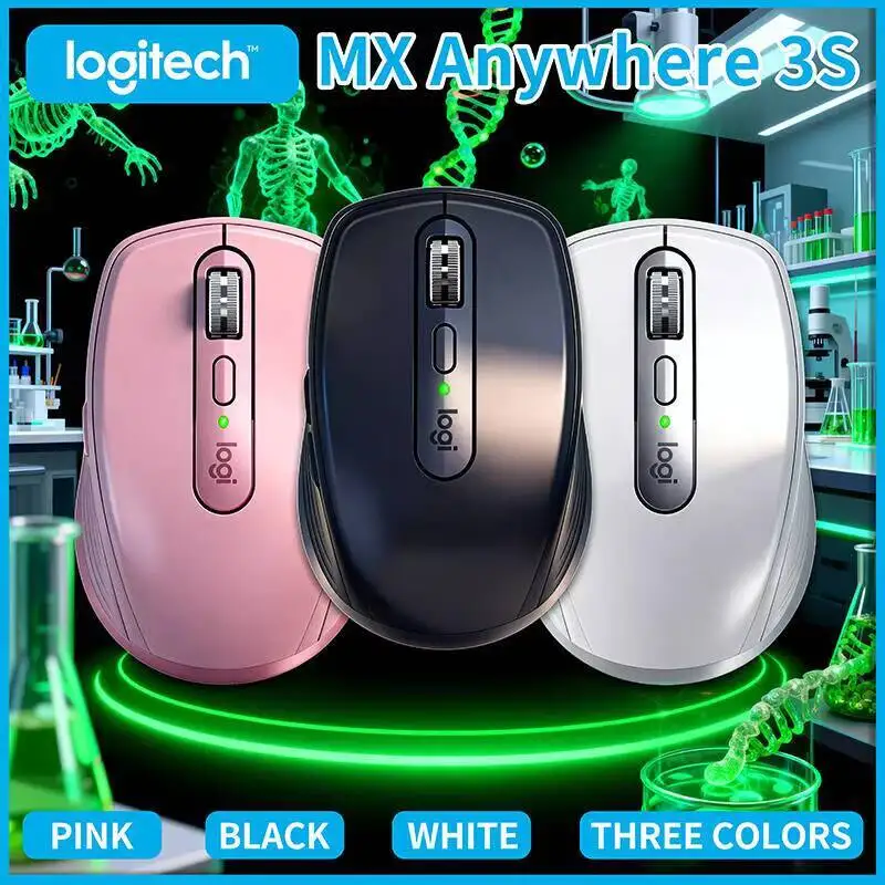 

Компактная мышь Logitech MX Anywhere 3S, эргономичный дизайн, перезаряжаемая, с быстрым прокруткой для портативных ПК Mac
