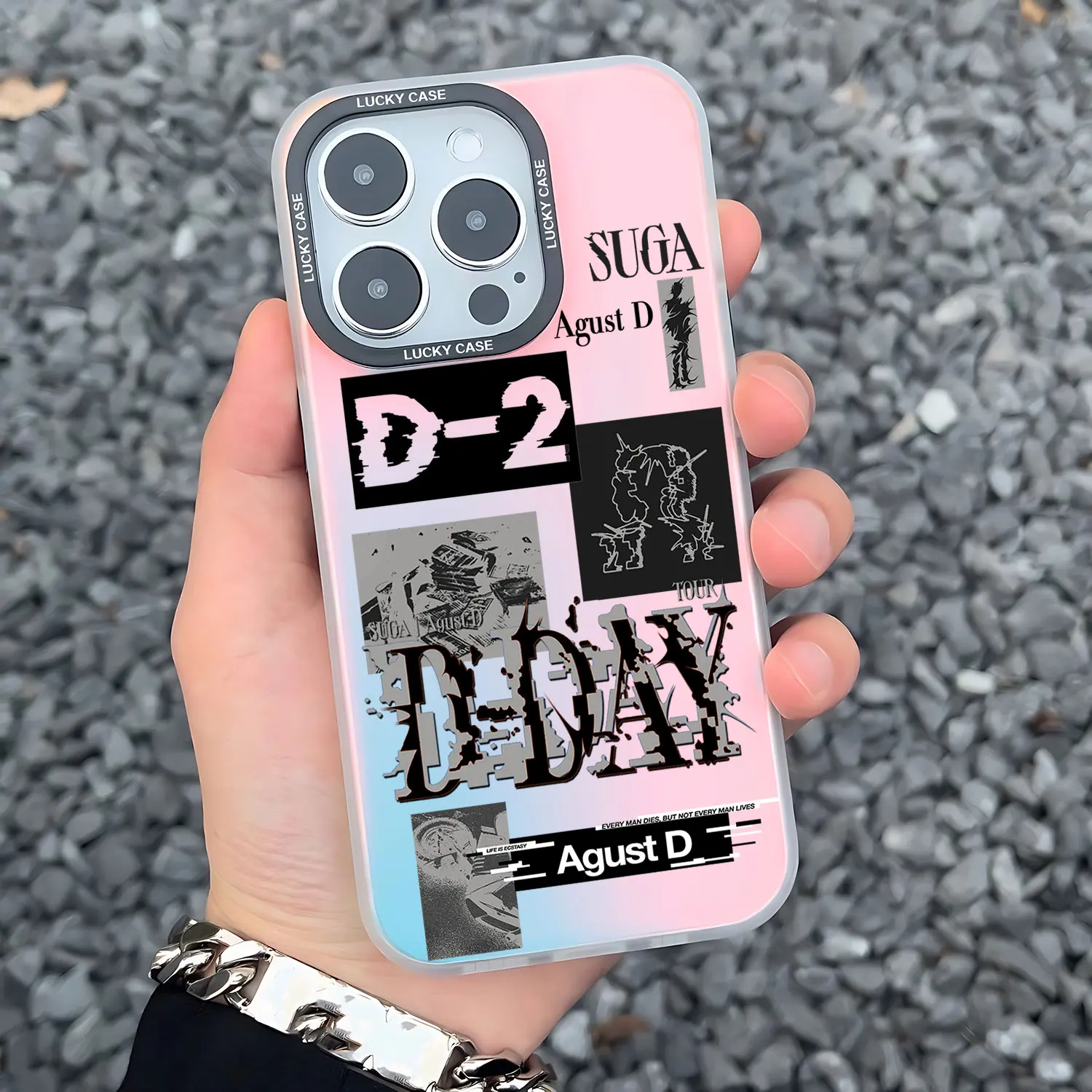 Suga D-DAY Phone Case for Xiaomi Redmi 12C 10 10C 9 9A 9C 9T Note 12 11 10 8 7 Pro K40 A1 5G Matte Gradient Luxury Cover