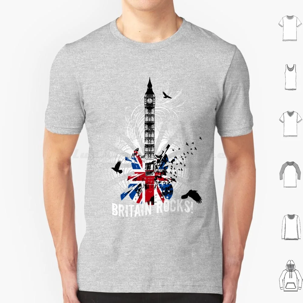 Britain Rocks! T Shirt Men Women Kids 6Xl Britain Music Guitar Back To School College Family Yoga Pilates Gym Wear Fitness