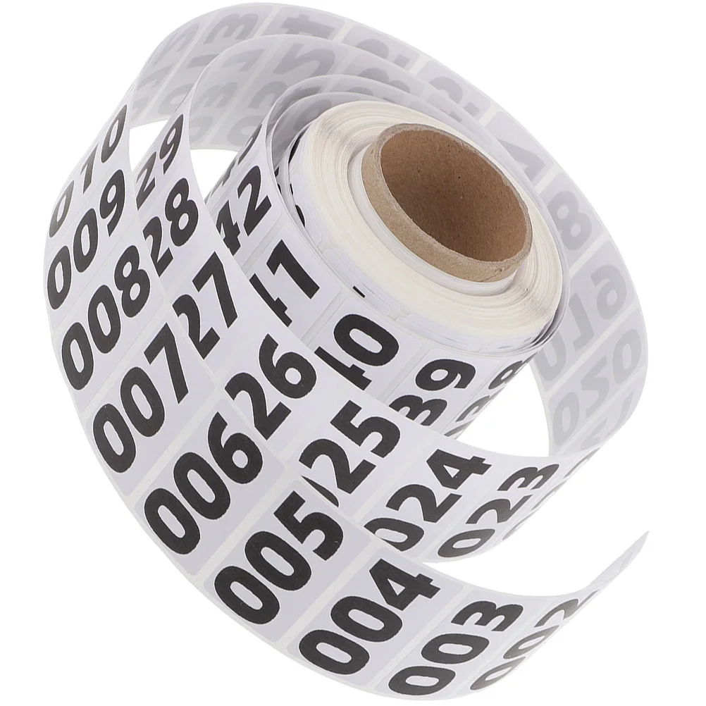 Number Stickers Labels 40x20mm Round Adhesive Inventory Tags Small Numbered Decals For Warehouse Organization