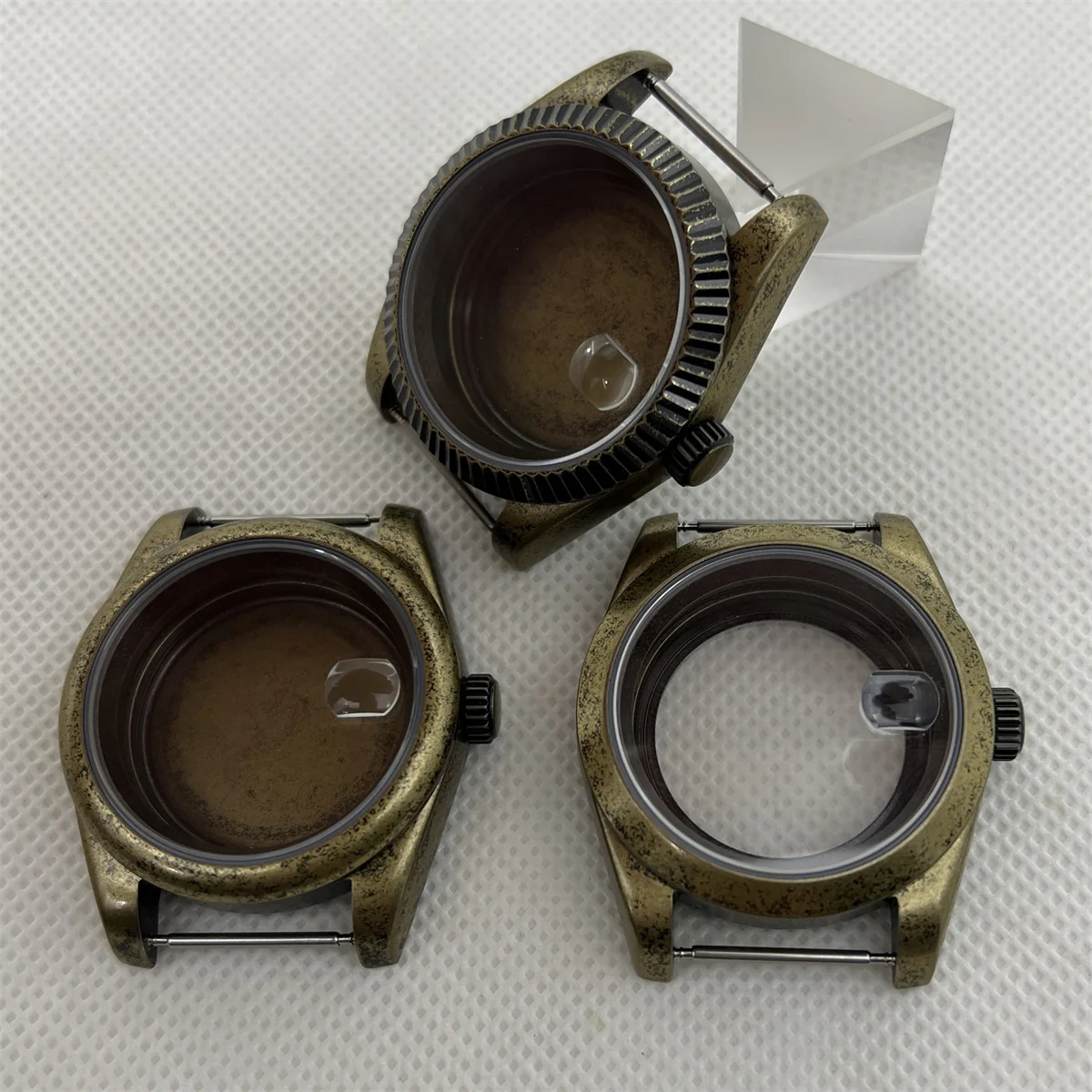 BLIGER Bronze case 39MM sapphire glass suitable for NH35 NH36 NH34 PT5000 ETA2824 movement watch replacement parts