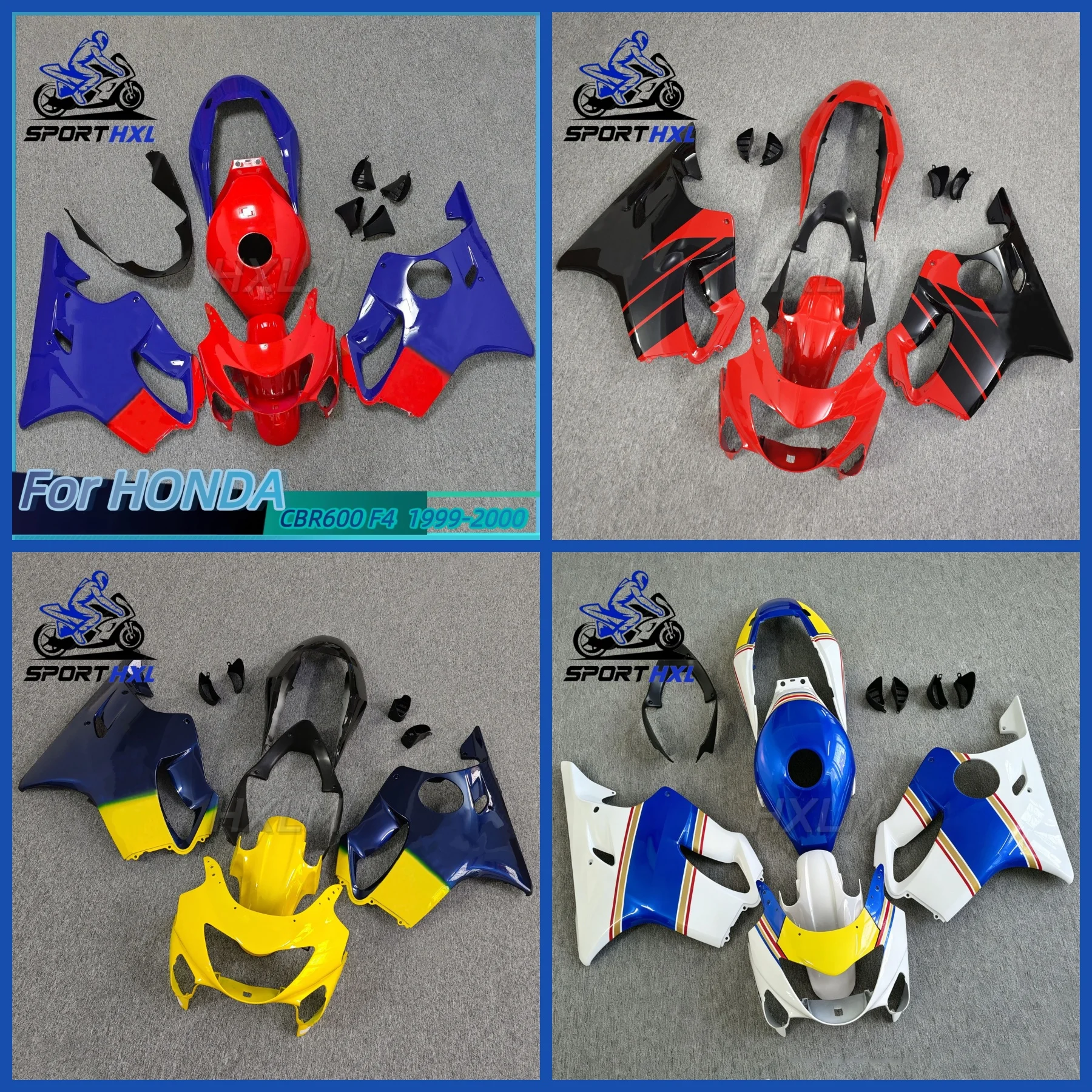 Complete Bodywork Fairings Kit For CBR600 F4 1999 2000 Pre-Drilled Full Fairing Cowl Motorcycle Replacement Fairing Kit