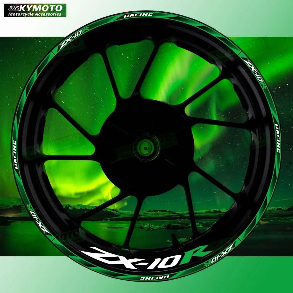 

Для ZX-10R ZX10R аксессуары для мотоциклов 17-дюймовые наклейки на передние и задние колеса обтекатель обод ступицы светоотражающие наклейки украшения