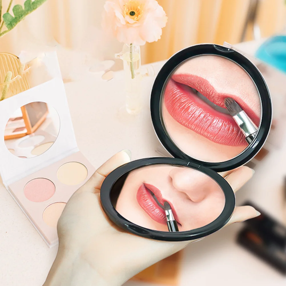 10배 확대 컴팩트 여행용 거울 접이식 내구성 휴대용 손거울 메이크업 면도 눈썹 정리용
