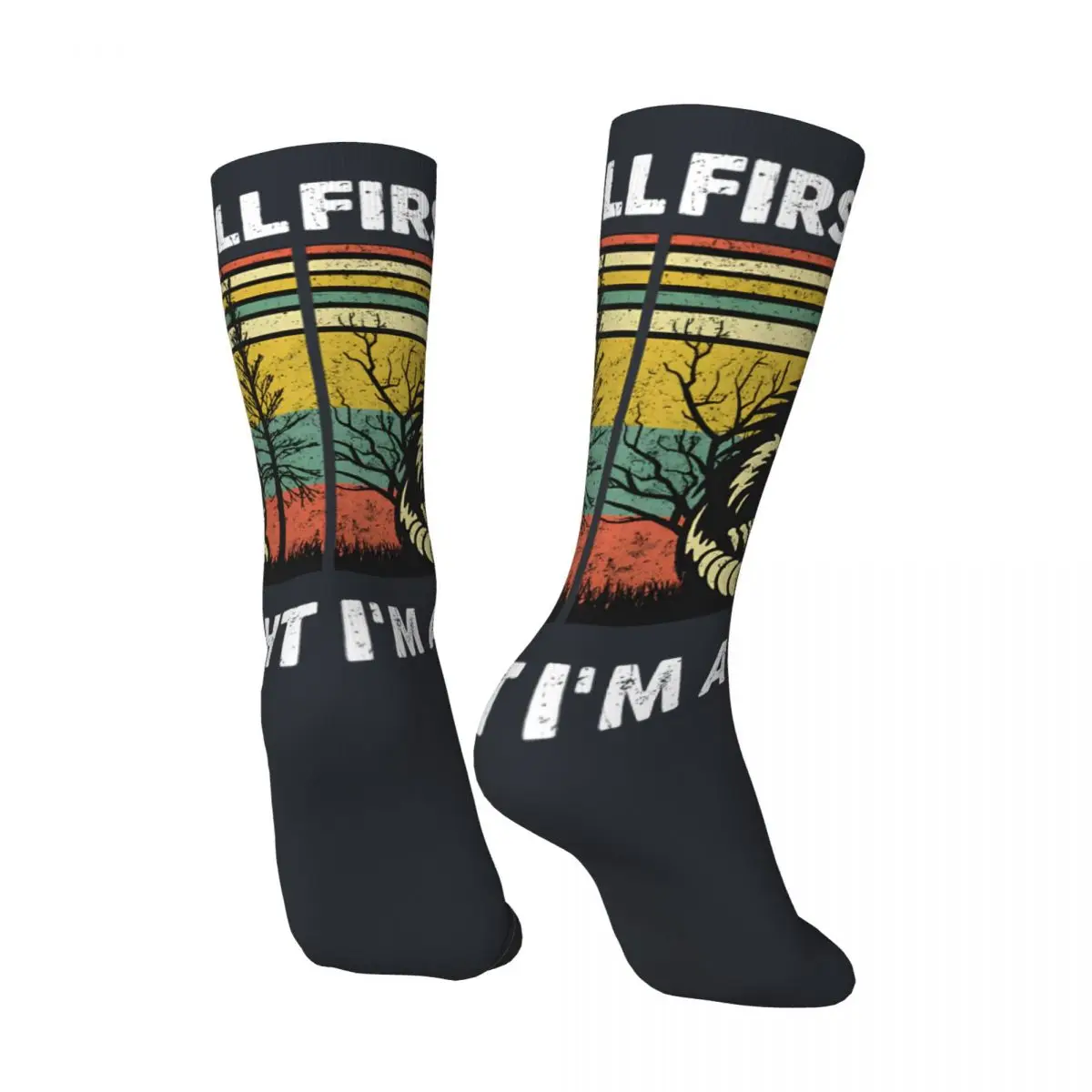 Vintage First Of All I'm A Delight Sarcastic Angry P-Possum Men's compression Socks Unisex P-Possum Harajuku Seamless Crew Sock