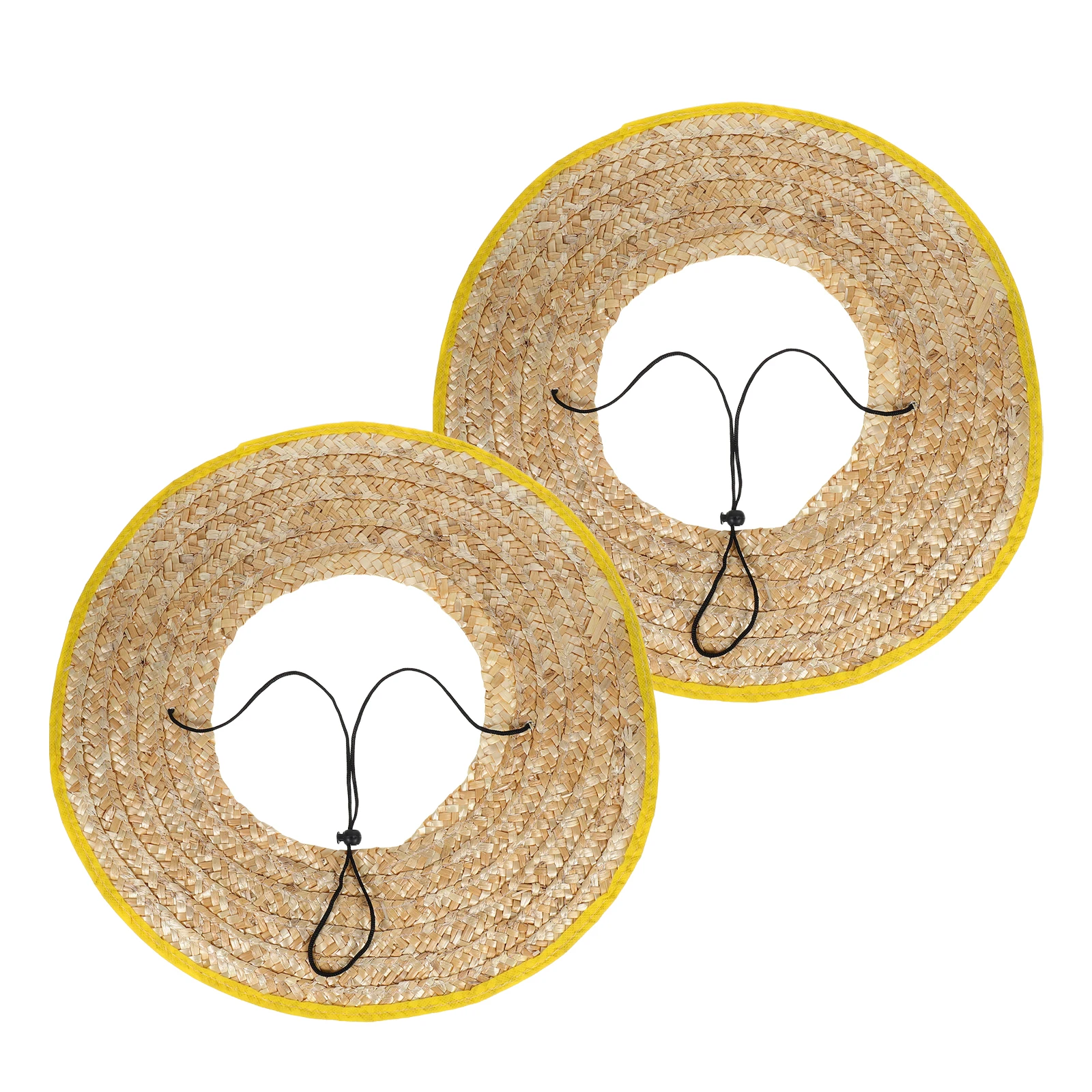 

2pcs HardHatBrim WideSunShade ConstructionSite StrawBigBrimmed MensBreathable SafetyHelmet LaborProtection OutdoorHats