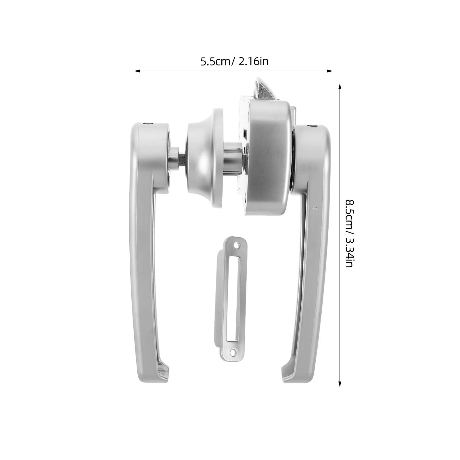 1Set Rv Toilet Door Lock Keyless Privacy Handle Dual-Sided Operation Compact Space-Saving Design for Camper Motorhome Trailer