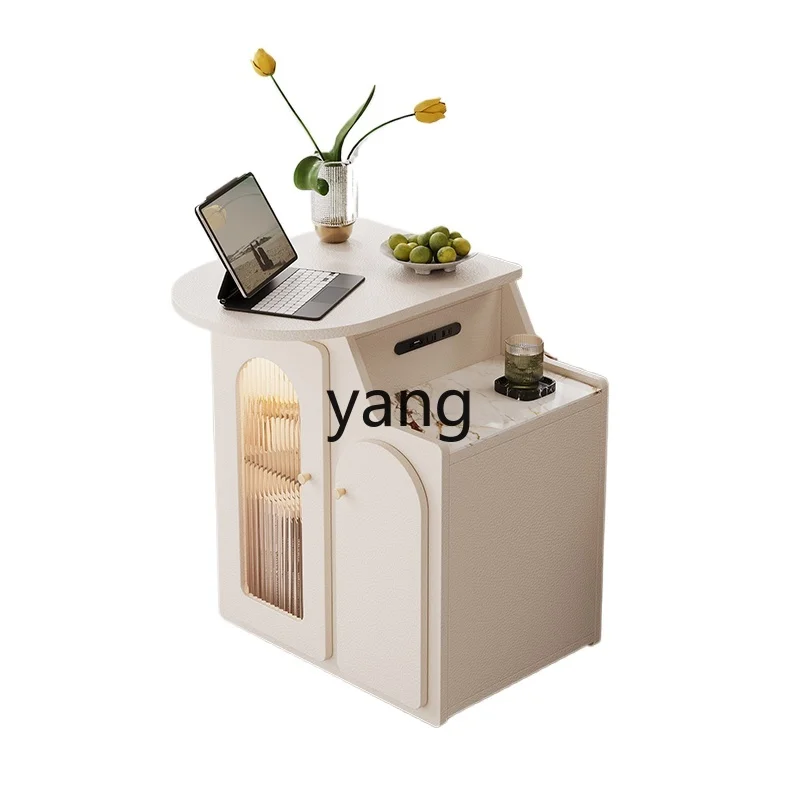 

LTT Cream Wind Sofa Side Cabinet Mobile Side Living Room Shelf Corner New Narrow Cabinet