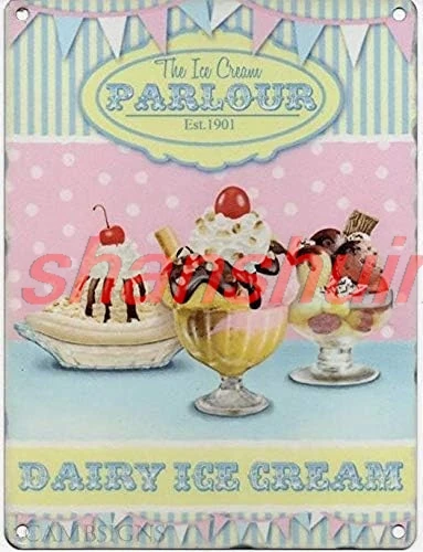 Kexle Metal Sign - The Ice Cream Parlour Dairy Ice Cream Est. 1901