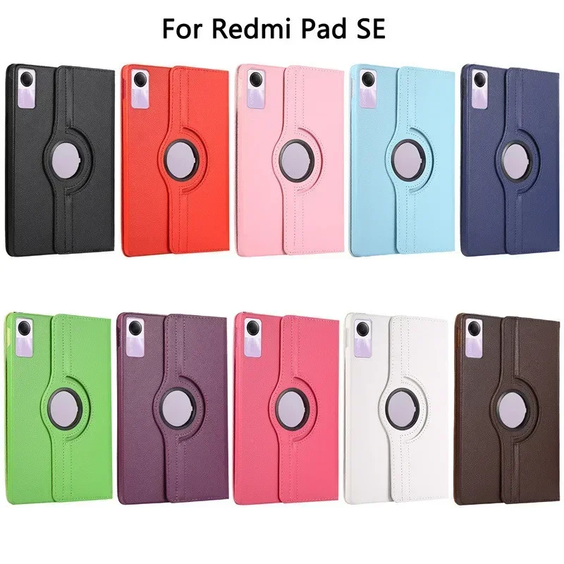 Case For Xiaomi Redmi Pad SE 2023 Case 11 inch Tablet Cover funda for redmi pad se 11 case 360 Degree Rotating Leather Cover
