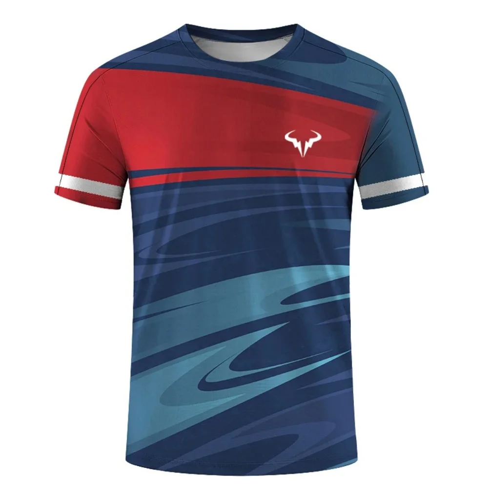New Badminton and Tennis Jersey Printed Men's&Women Outdoor Extreme Sports Short Sleeved Round Neck Jersey Motorcycle clothes